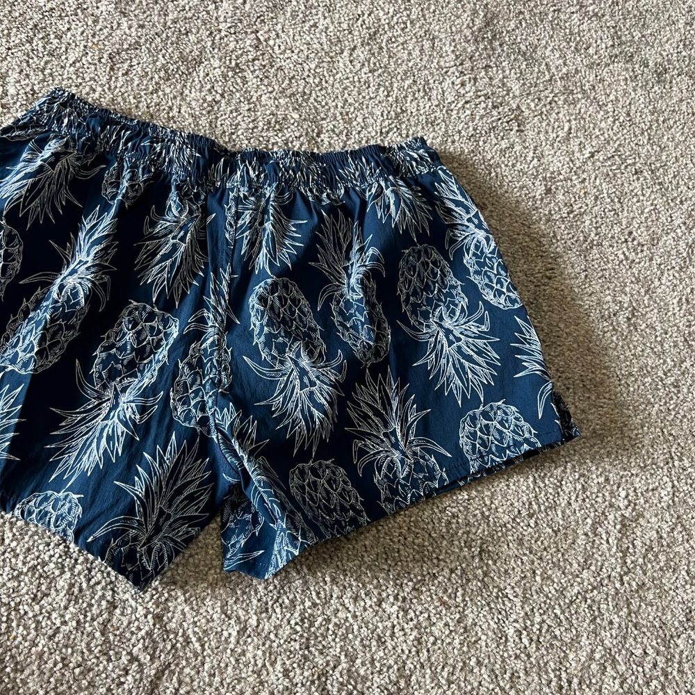 Lauren James shorts womens medium blue white pineapple printed‎ pull on athletic - Picture 7 of 15